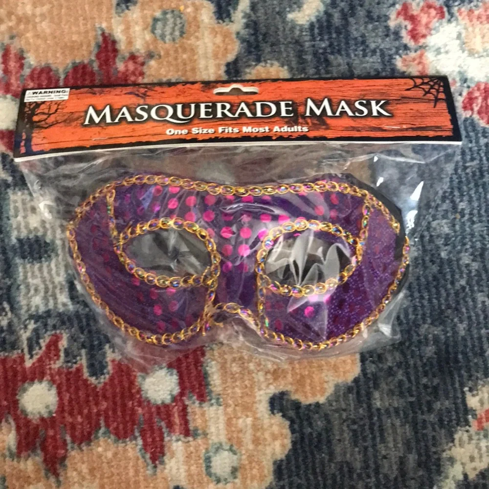 Purple Sequins Masquerade Mask